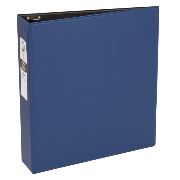 Avery Economy 3 Ring Binder, 2″ Round Rings, 1 Blue Binder (03500)