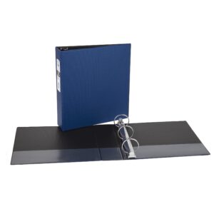 Avery Economy 3 Ring Binder, 2″ Round Rings, 1 Blue Binder (03500)