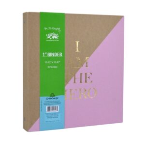 Green Mila - Binder 1 inch Ring, 3 "O" Binders, Fashion foil print, Craft Paper - Image 1
