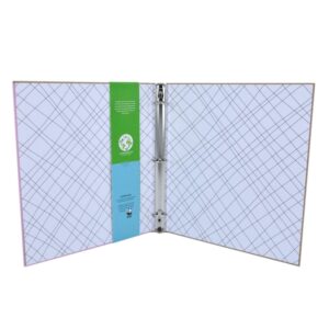 Green Mila - Binder 1 inch Ring, 3 "O" Binders, Fashion foil print, Craft Paper - Image 4