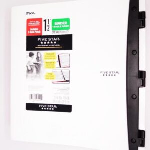 Mead Five Star 1.5" Ring +3-Hold Punch Binder 375 Sheet Capacity Colors Vary - Image 1