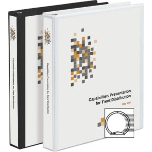 Avery® Economy View Binder - 1" Binder Capacity - Letter - 8 1/2" X 11" Sheet Size - 175 Sheet Capacity - Round Ring Fastener(s) - 2 Internal Pocket(s) - Vinyl-covered Chipboard - White - - Image 5