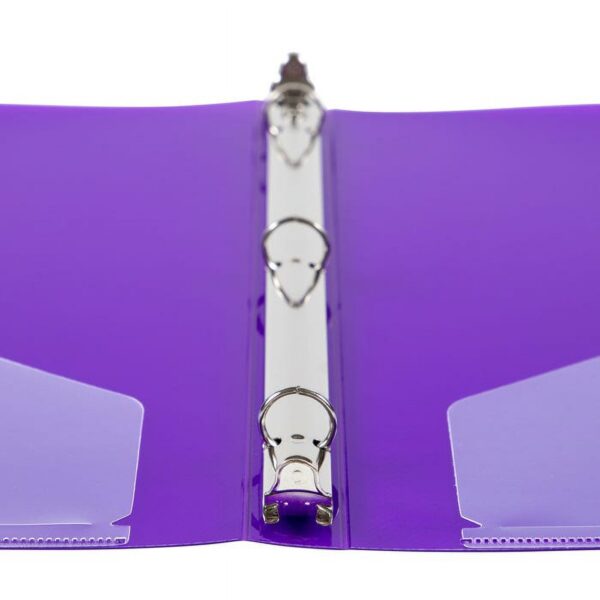 JAM Paper Plastic Binder, 11.5 x 10.25 x 1/2 in, Purple, 1 Pack