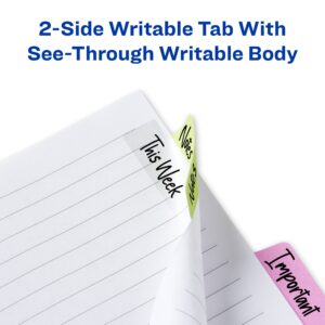 Avery Margin Ultra Tabs, 2.5" x 1", 24 Repositionable Tabs, 2-Side Writable, Assorted Pastel Colors (74769) - Image 5