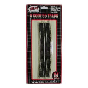 N Code 55 Nickel Silver 30.609" Radius Full Section Track (6) Atlas Trains