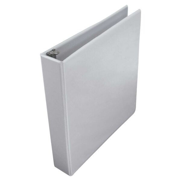School Smart Round Ring View Binder, Polypropylene, 1-1/2 Inches, White