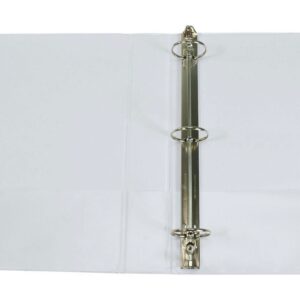School Smart Round Ring View Binder, Polypropylene, 1-1/2 Inches, White