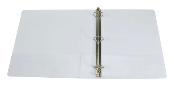 School Smart Round Ring View Binder, Polypropylene, 1-1/2 Inches, White