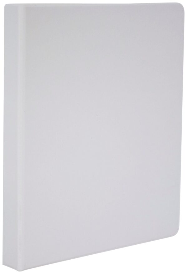 School Smart Round Ring View Binder, Polypropylene, 1-1/2 Inches, White