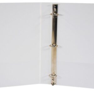 School Smart Round Ring View Binder, Polypropylene, 1-1/2 Inches, White