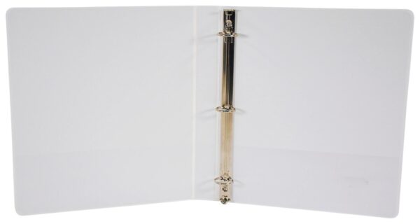 School Smart Round Ring View Binder, Polypropylene, 1-1/2 Inches, White