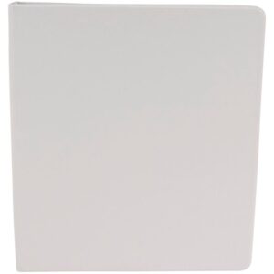 School Smart Round Ring View Binder, Polypropylene, 1-1/2 Inches, White