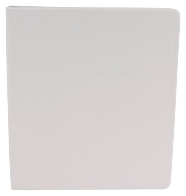 School Smart Round Ring View Binder, Polypropylene, 1-1/2 Inches, White
