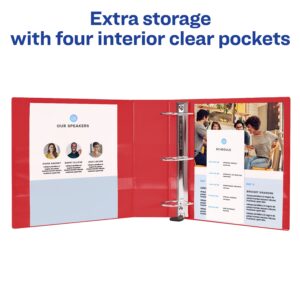 Avery Heavy-Duty View Red 4" Binder (79326) - Image 6