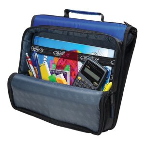 Case•it, Universal, 2" O-Ring Zipper Binder, with 13" Tablet Pouch, Assembled Product Height 13", Blue, LT-007 - Image 2