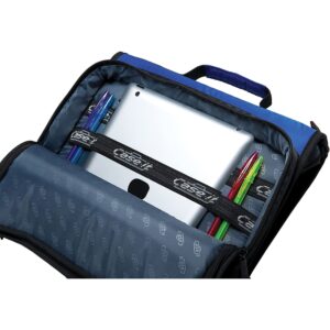 Case•it, Universal, 2" O-Ring Zipper Binder, with 13" Tablet Pouch, Assembled Product Height 13", Blue, LT-007 - Image 3