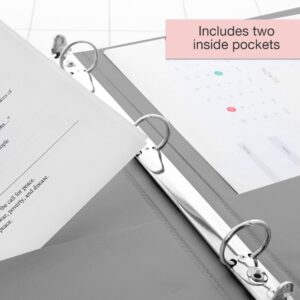 BAZIC 3 Ring Binder 1" Economy View Binders Fuchsia, Hold 175 Sheets, 2-Count - Image 10