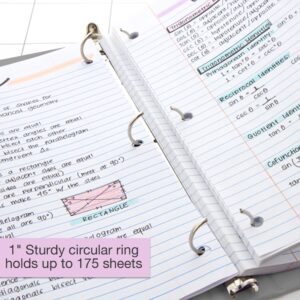 BAZIC 3 Ring Binder 1" Economy View Binders Fuchsia, Hold 175 Sheets, 2-Count - Image 14