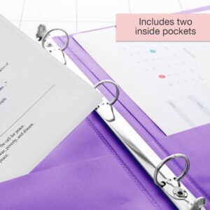 BAZIC 3 Ring Binder 1" Economy View Binders Fuchsia, Hold 175 Sheets, 2-Count - Image 17