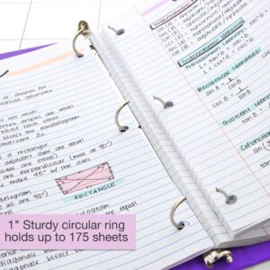 BAZIC 3 Ring Binder 1" Economy View Binders Fuchsia, Hold 175 Sheets, 2-Count - Image 18