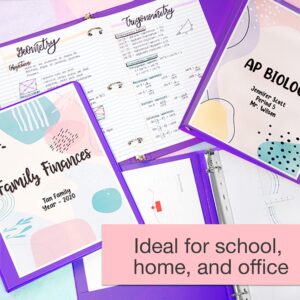 BAZIC 3 Ring Binder 1" Economy View Binders Fuchsia, Hold 175 Sheets, 2-Count - Image 20