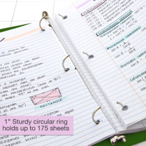 BAZIC 3 Ring Binder 1" Economy View Binders Fuchsia, Hold 175 Sheets, 2-Count - Image 24