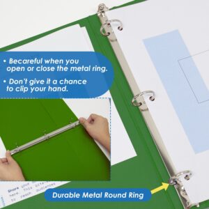 BAZIC 3 Ring Binder 1" Economy View Binders Fuchsia, Hold 175 Sheets, 2-Count - Image 25