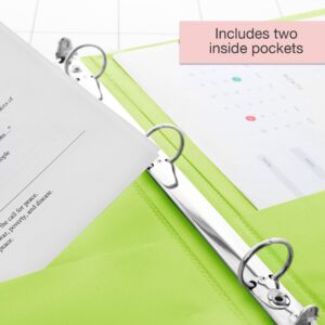 BAZIC 3 Ring Binder 1" Economy View Binders Fuchsia, Hold 175 Sheets, 2-Count - Image 34