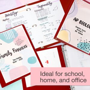 BAZIC 3 Ring Binder 1" Economy View Binders Fuchsia, Hold 175 Sheets, 2-Count - Image 38