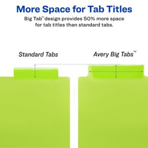Avery 8-Tab Dividers, Big Tab, 2 Pockets, 3 Sets (71907) - Image 6