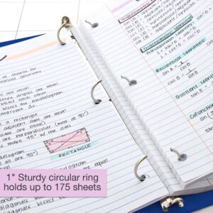 BAZIC 3 Ring Binder 1" Economy View Binders Fuchsia, Hold 175 Sheets, 2-Count - Image 47