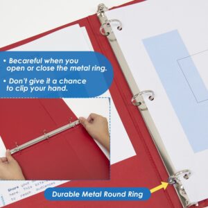 BAZIC 3 Ring Binder 1" Economy View Binders Fuchsia, Hold 175 Sheets, 2-Count - Image 55