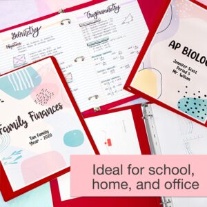 BAZIC 3 Ring Binder 1" Economy View Binders Fuchsia, Hold 175 Sheets, 2-Count - Image 56