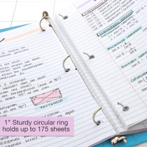 BAZIC 3 Ring Binder 1" Economy View Binders Fuchsia, Hold 175 Sheets, 2-Count - Image 61