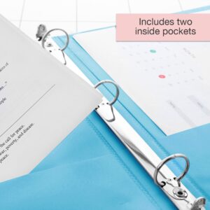 BAZIC 3 Ring Binder 1" Economy View Binders Fuchsia, Hold 175 Sheets, 2-Count - Image 63