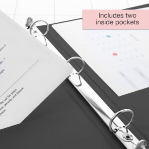 BAZIC 3 Ring Binder 1" Economy View Binders Fuchsia, Hold 175 Sheets, 2-Count - Image 66