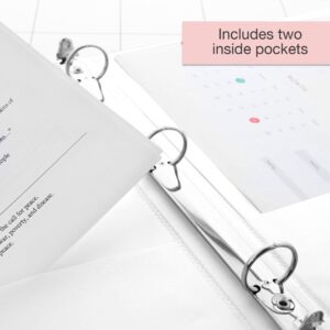 BAZIC 3 Ring Binder 1" Economy View Binders Fuchsia, Hold 175 Sheets, 2-Count - Image 73