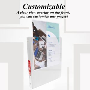 BAZIC 3 Ring Binder 1" Economy View Binders Fuchsia, Hold 175 Sheets, 2-Count - Image 75