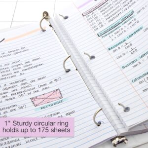 BAZIC 3 Ring Binder 1" Economy View Binders Fuchsia, Hold 175 Sheets, 2-Count - Image 76