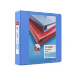 Staples Heavy Duty 2″ 3-Ring View Binder Periwinkle (24689) 56291-CC/24689