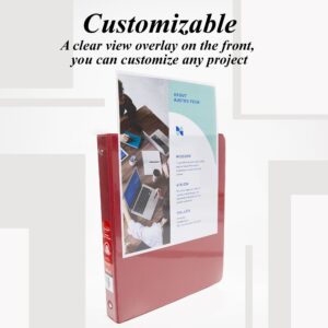 BAZIC 3 Ring Binder 1" Economy View Binders Fuchsia, Hold 175 Sheets, 2-Count - Image 80