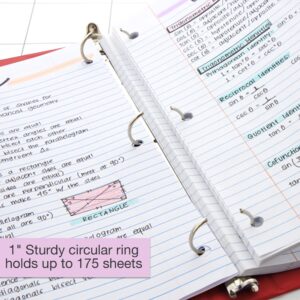 BAZIC 3 Ring Binder 1" Economy View Binders Fuchsia, Hold 175 Sheets, 2-Count - Image 81