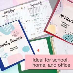 BAZIC 3 Ring Binder 1" Economy View Binders Fuchsia, Hold 175 Sheets, 2-Count - Image 83