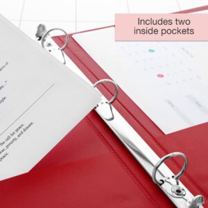BAZIC 3 Ring Binder 1" Economy View Binders Fuchsia, Hold 175 Sheets, 2-Count - Image 84