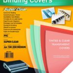 Fellowes A4 Binding Covers, PVC 150 Micron, Clear, Pack of 100, 5376001
