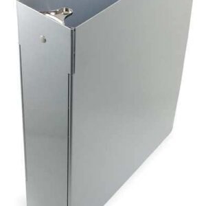 Saunders Recycled Aluminum Ring Binder, 2-Inches Spine, Letter Size, 8.5 x 12-Inches, 1 Binder 00605, Aluminum, Gray, 605 - Image 1