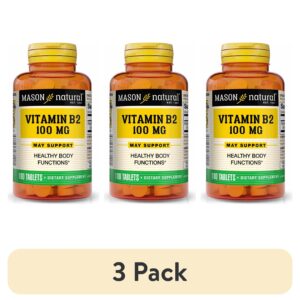 Mason Natural Vitamin B2 (Riboflavin) 100 Tablets - Healthy Conversion of Food into Energy, Supports Nerve Function and Health - Image 8