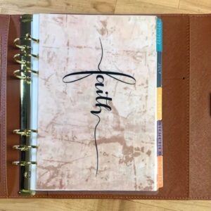 Faith Cross Cover Set 4 Use W Erin Condren A5 Ring Agenda Binder~ - Image 1