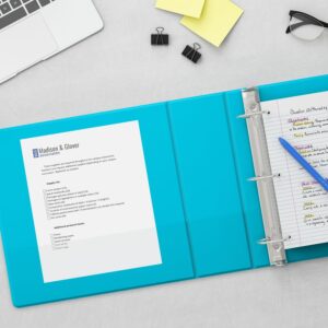 Staples 2" 3-Ring View Binder D-Ring Teal (ST55426) - Image 4
