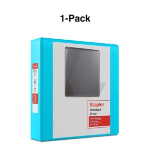 Staples 2" 3-Ring View Binder D-Ring Teal (ST55426) - Image 5